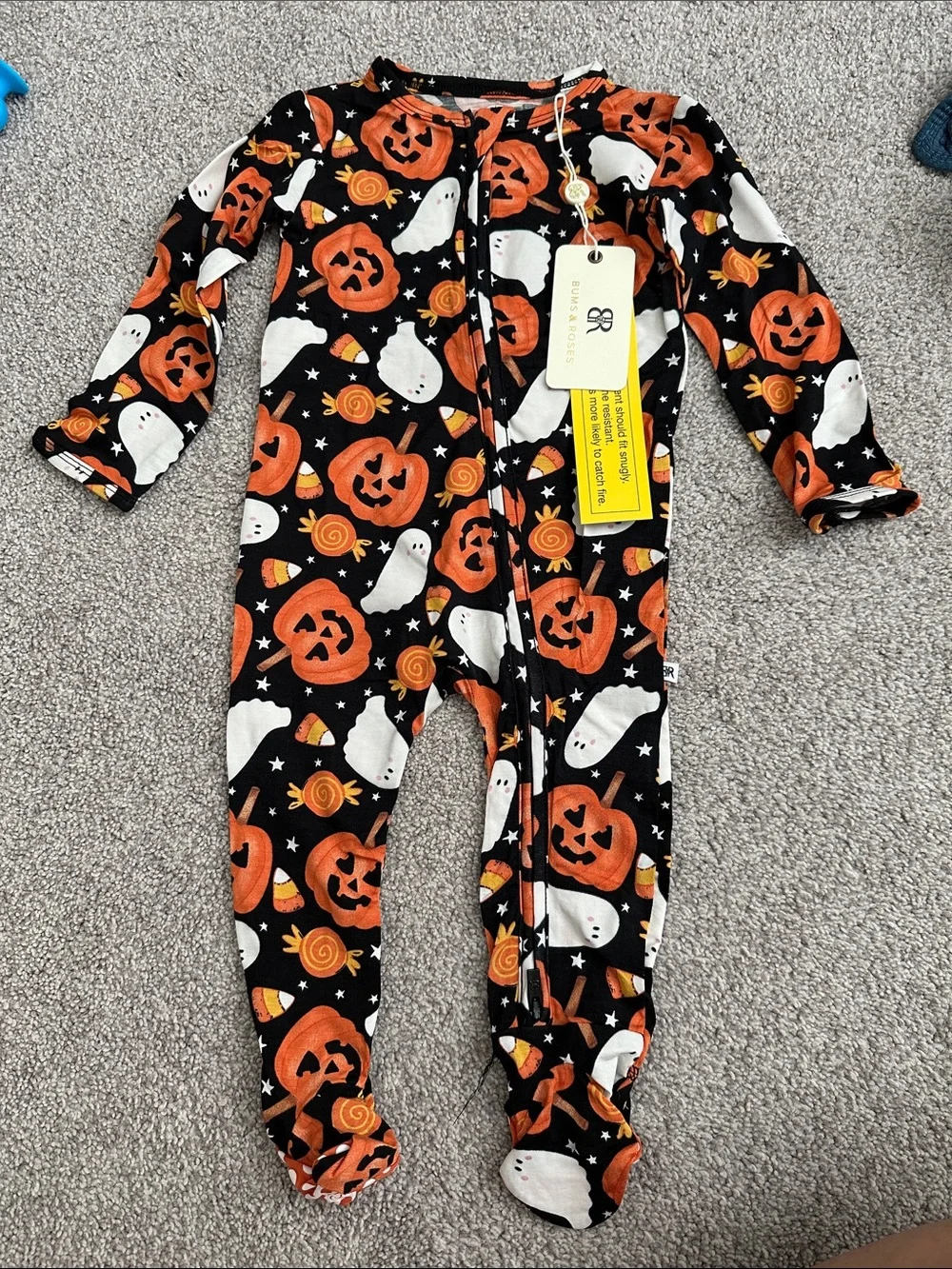 Kids Halloween Bums & Roses you’ve been Ghosted Footie